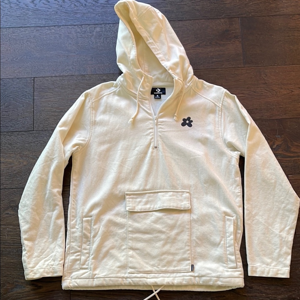 Men’s Converse Golf Le Fluer Cream Hooded Anorak Jacket